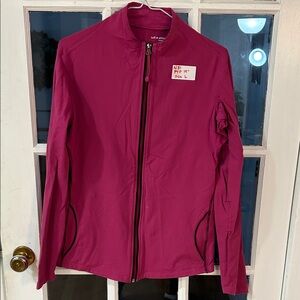 N31.     Tuff Athletics Magenta Full-Zip Utility Jacket